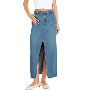 Old Navy Jean Skirt Size 8 Front Maxi Maxi